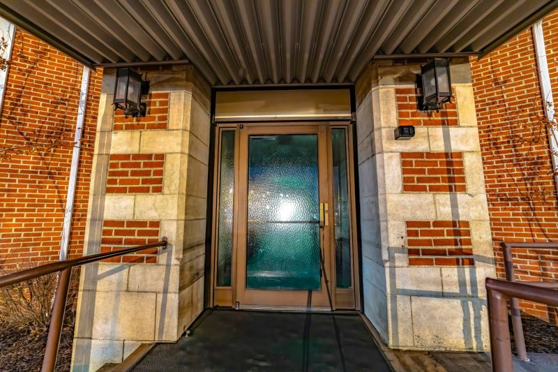 Repaired Metal Entrance Door